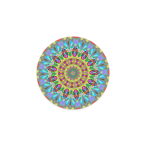 Fractal Kaleidoscope Mandala Flower Abstract 20 Round Coaster