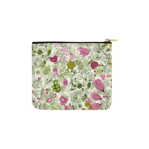 doodle flowers, flower Carry-All Pouch 6''x5''