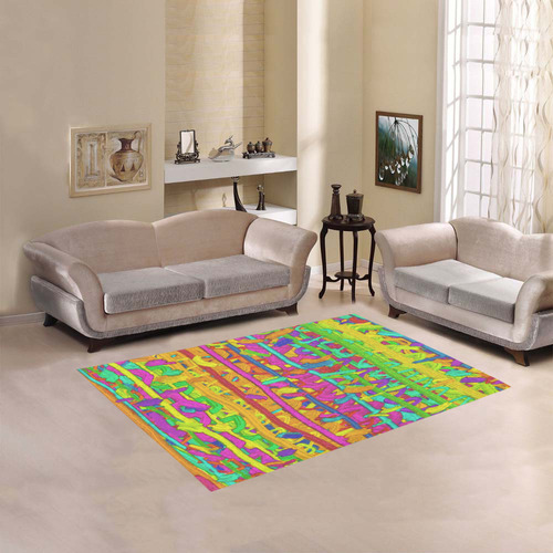 Pink Yellow Green Colorful Abstract