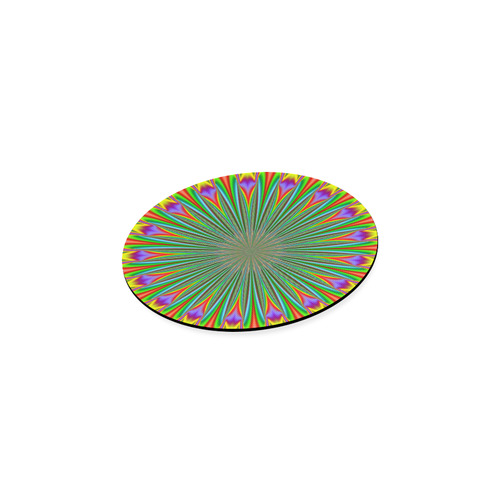 Fractal Kaleidoscope Mandala Flower Abstract 22 Round Coaster