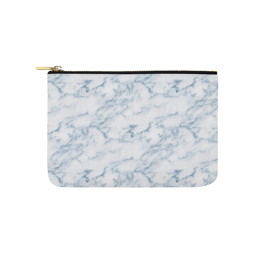 Italian Marble,Rimini Blu,white,blue Carry-All Pouch 9.5''x6''