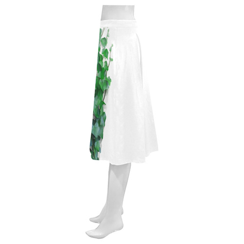 Watercolor Ivy - Vines Mnemosyne Women's Crepe Skirt (Model D16)