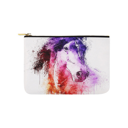 watercolor horse Carry-All Pouch 9.5''x6''