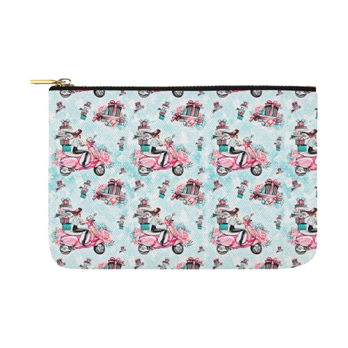 christmas, shopping girl Carry-All Pouch 12.5''x8.5''