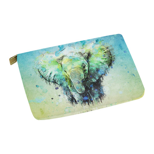 watercolor elephant Carry-All Pouch 12.5''x8.5''