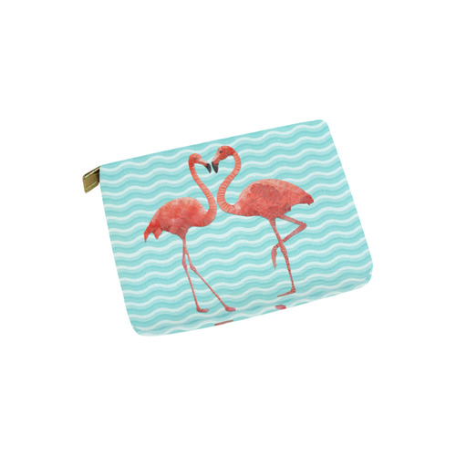 flamingo love Carry-All Pouch 6''x5''