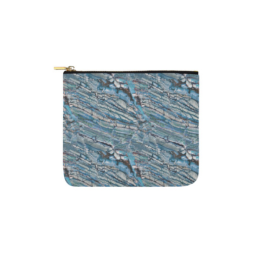 Italian Marble,Taekwood Blu, blue Carry-All Pouch 6''x5''