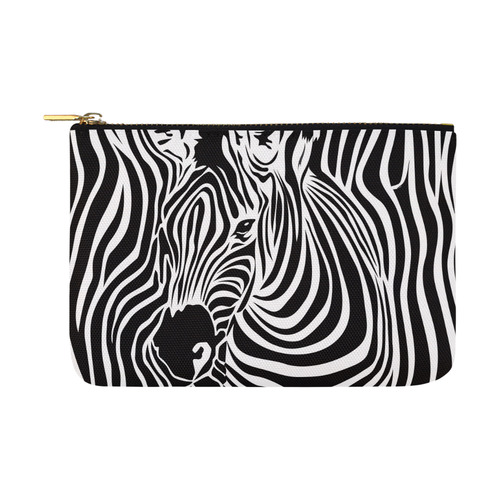 zebra opart, black and white Carry-All Pouch 12.5''x8.5''