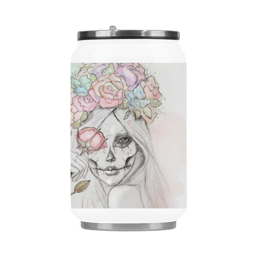 Boho Queen, skull girl, watercolor woman Stainless Steel Vacuum Mug (10.3OZ)
