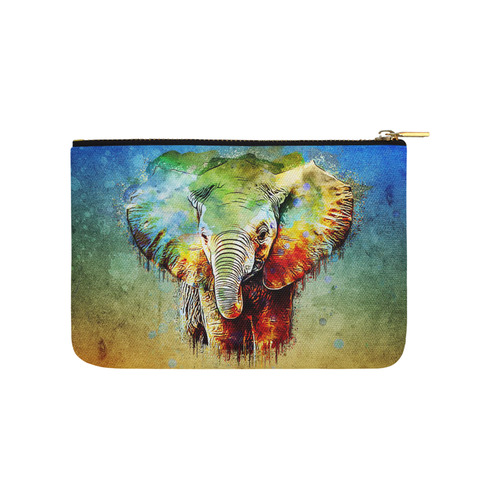 watercolor elephant Carry-All Pouch 9.5''x6''