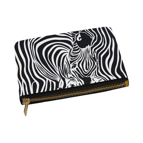 zebra opart, black and white Carry-All Pouch 12.5''x8.5''