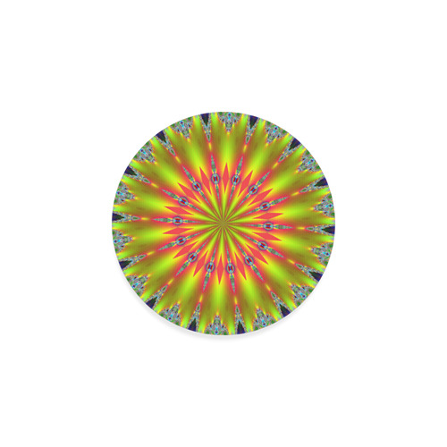 Fractal Kaleidoscope Mandala Flower Abstract 21 Round Coaster
