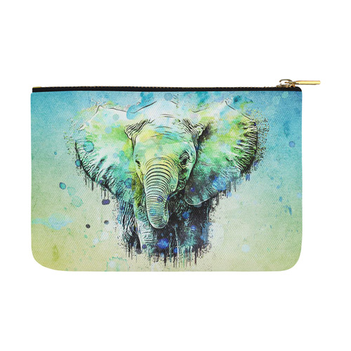 watercolor elephant Carry-All Pouch 12.5''x8.5''