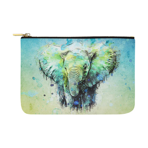 watercolor elephant Carry-All Pouch 12.5''x8.5''