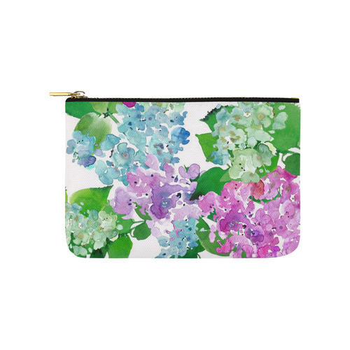 Watercolor Hydrangea, flower, flowers Carry-All Pouch 9.5''x6''