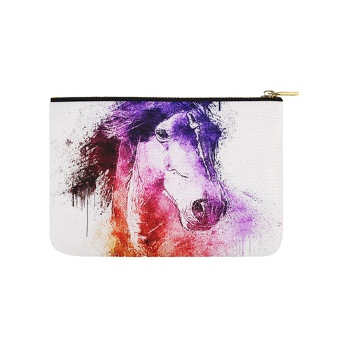 watercolor horse Carry-All Pouch 9.5''x6''