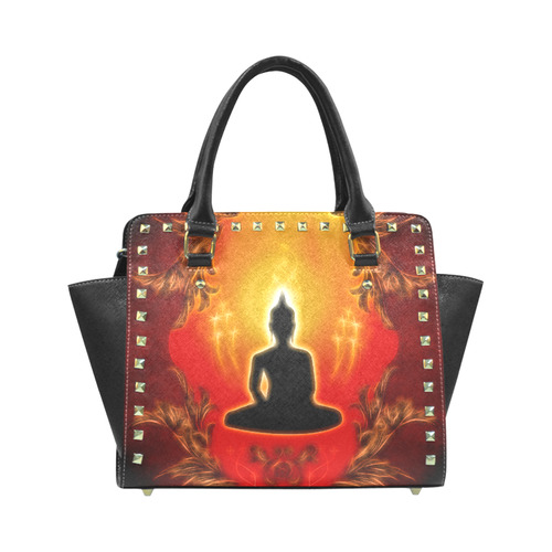 Buddha with light effect Rivet Shoulder Handbag (Model 1645)