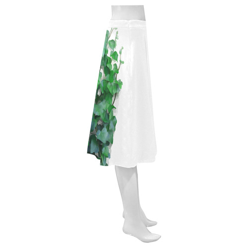 Watercolor Ivy - Vines Mnemosyne Women's Crepe Skirt (Model D16)
