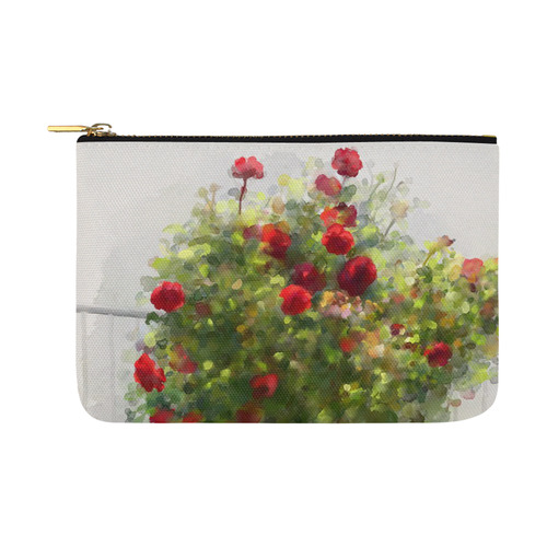 Red Roses Watercolor Carry-All Pouch 12.5''x8.5''