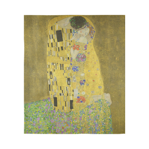 Gustav Klimt The Kiss Cotton Linen Wall Tapestry 51"x 60"