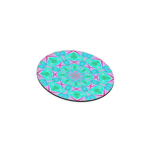 Fractal Kaleidoscope Mandala Flower Abstract 24 Round Coaster