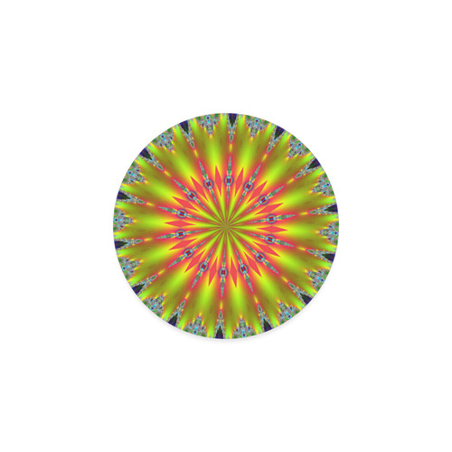 Fractal Kaleidoscope Mandala Flower Abstract 21 Round Coaster