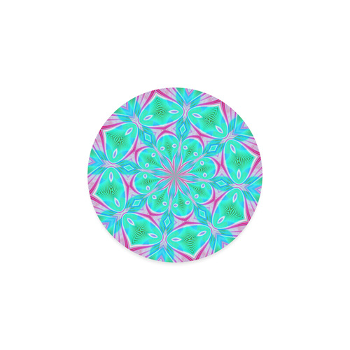 Fractal Kaleidoscope Mandala Flower Abstract 24 Round Coaster