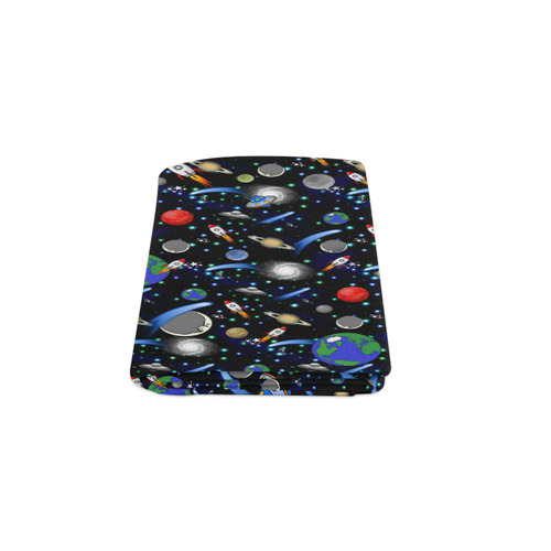 Galaxy Universe - Planets, Stars, Comets, Rockets Blanket 50"x60"