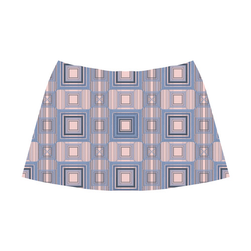 Serenity and RoseQuartz Mnemosyne Women's Crepe Skirt (Model D16)