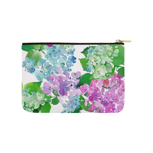 Watercolor Hydrangea, flower, flowers Carry-All Pouch 9.5''x6''