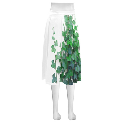 Watercolor Ivy - Vines Mnemosyne Women's Crepe Skirt (Model D16)