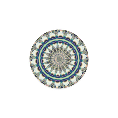 Fractal Kaleidoscope Mandala Flower Abstract 19 Round Coaster