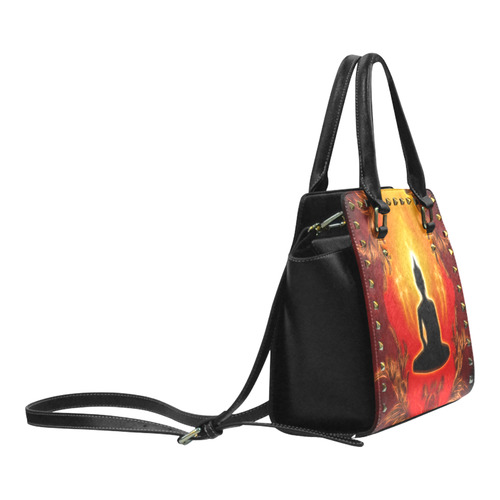 Buddha with light effect Rivet Shoulder Handbag (Model 1645)