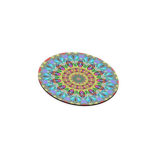 Fractal Kaleidoscope Mandala Flower Abstract 20 Round Coaster