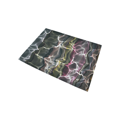 Abstract Glossy Wavy Mesh Area Rug 5'3''x4'