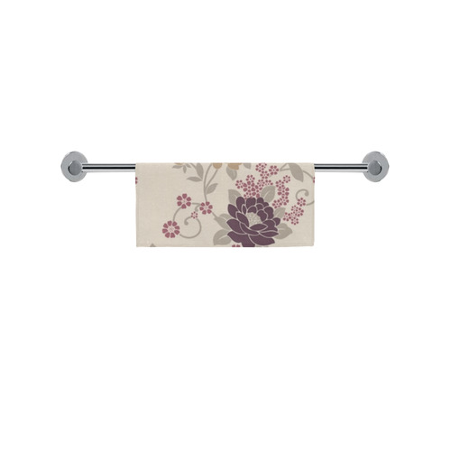 Beautiful Vintage Burgundy Floral Wallpaper Square Towel 13“x13”