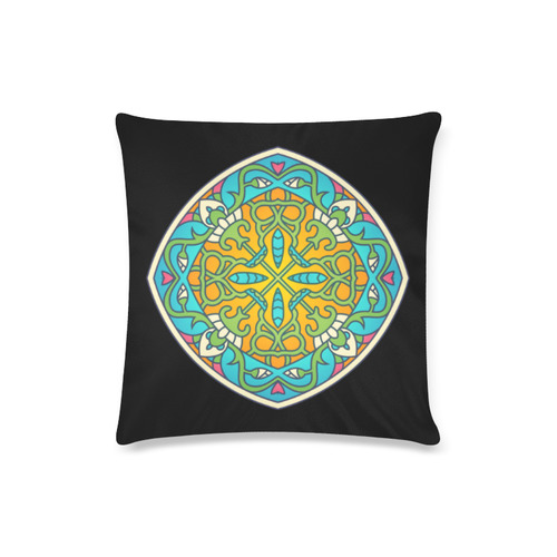 New in shop! Designers artistic Pillow with hand-drawn Mandala art. Edition 2016 Custom Zippered Pillow Case 16"x16"(Twin Sides)