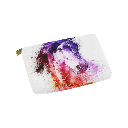 watercolor horse Carry-All Pouch 9.5''x6''