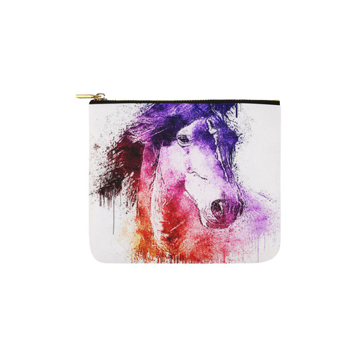 watercolor horse Carry-All Pouch 6''x5''