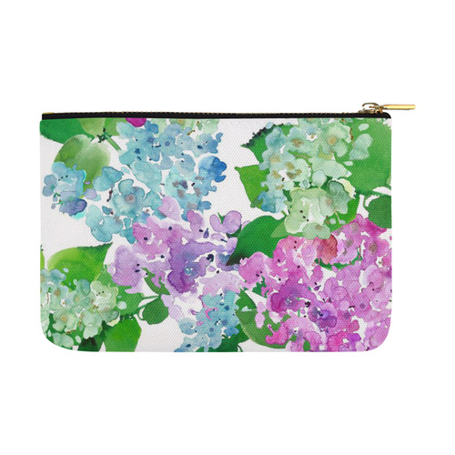 Watercolor Hydrangea, flower, flowers Carry-All Pouch 12.5''x8.5''