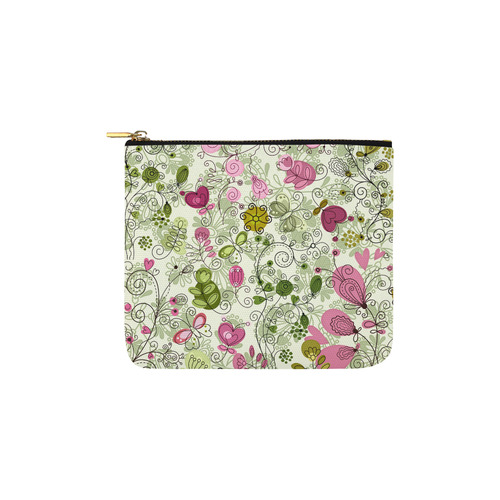 doodle flowers, flower Carry-All Pouch 6''x5''