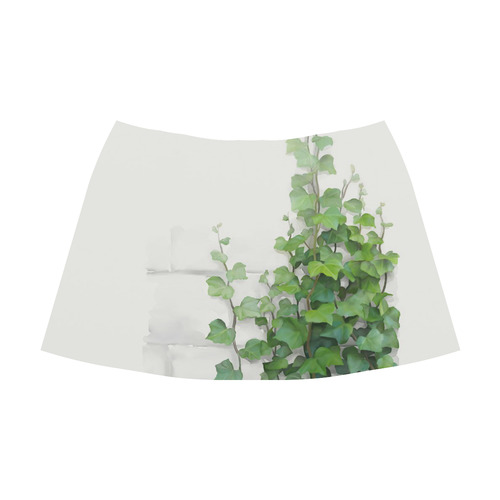 Watercolor Vines, climbing plant Mnemosyne Women's Crepe Skirt (Model D16)