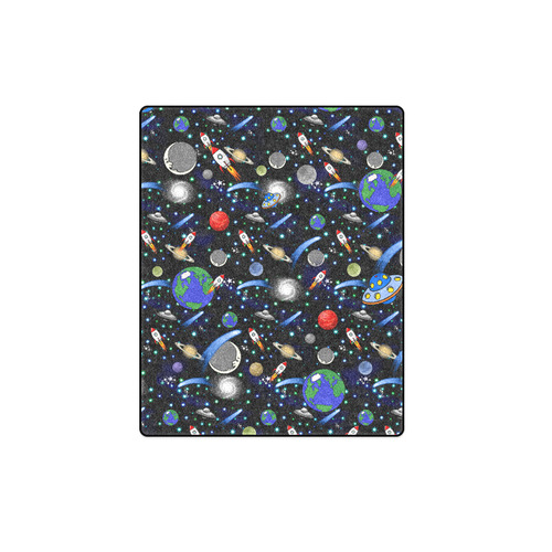 Galaxy Universe - Planets, Stars, Comets, Rockets Blanket 40"x50"