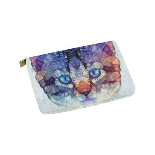 abstract kitten, cat Carry-All Pouch 9.5''x6''