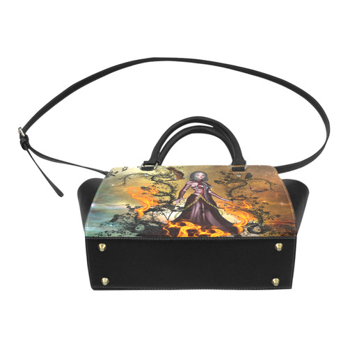 Awesome fairy with fire Classic Shoulder Handbag (Model 1653)