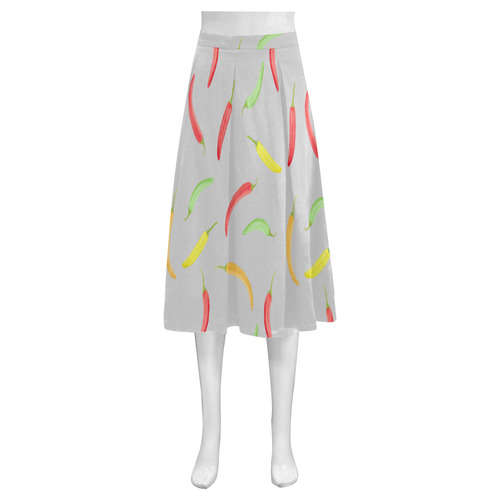 Chilli Peppar Mnemosyne Women's Crepe Skirt (Model D16)