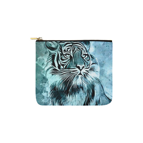 Watercolor Tiger Carry-All Pouch 6''x5''