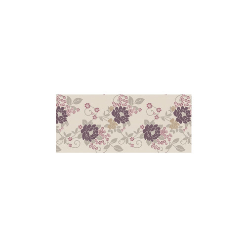 Vintage Burgundy Floral Wallpaper Pattern Sleeveless Splicing Shift Dress(Model D17)