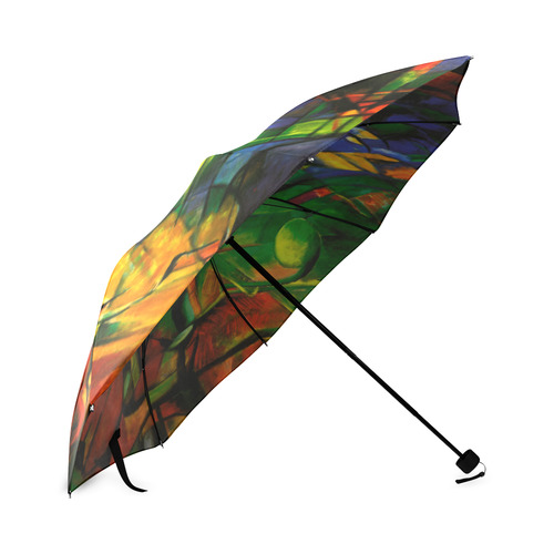 Franz Marc - Deers in the Wood II Foldable Umbrella (Model U01)