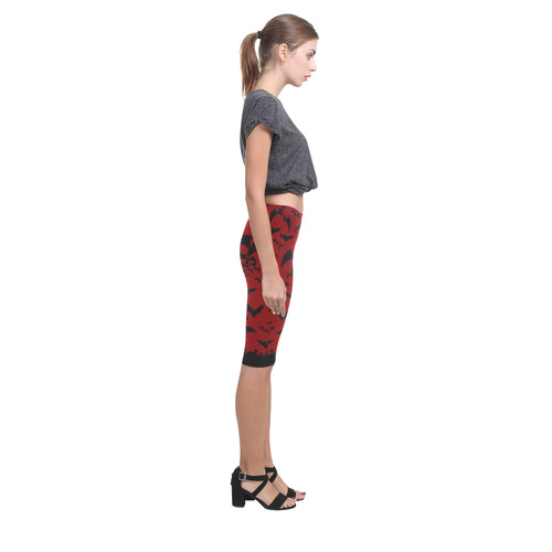 red bats Hestia Cropped Leggings (Model L03)